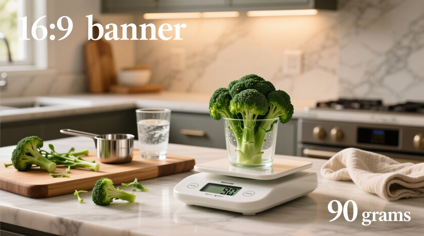 1 cup broccoli to grams exact weight nutrition