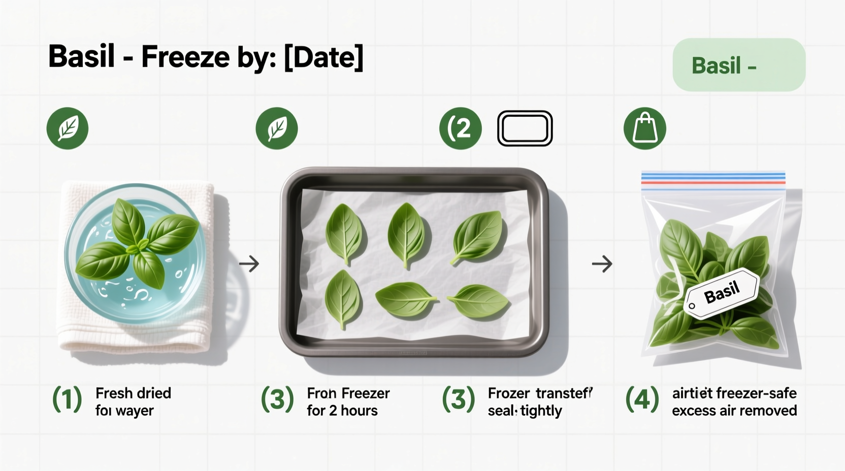 how to freeze herbs basil