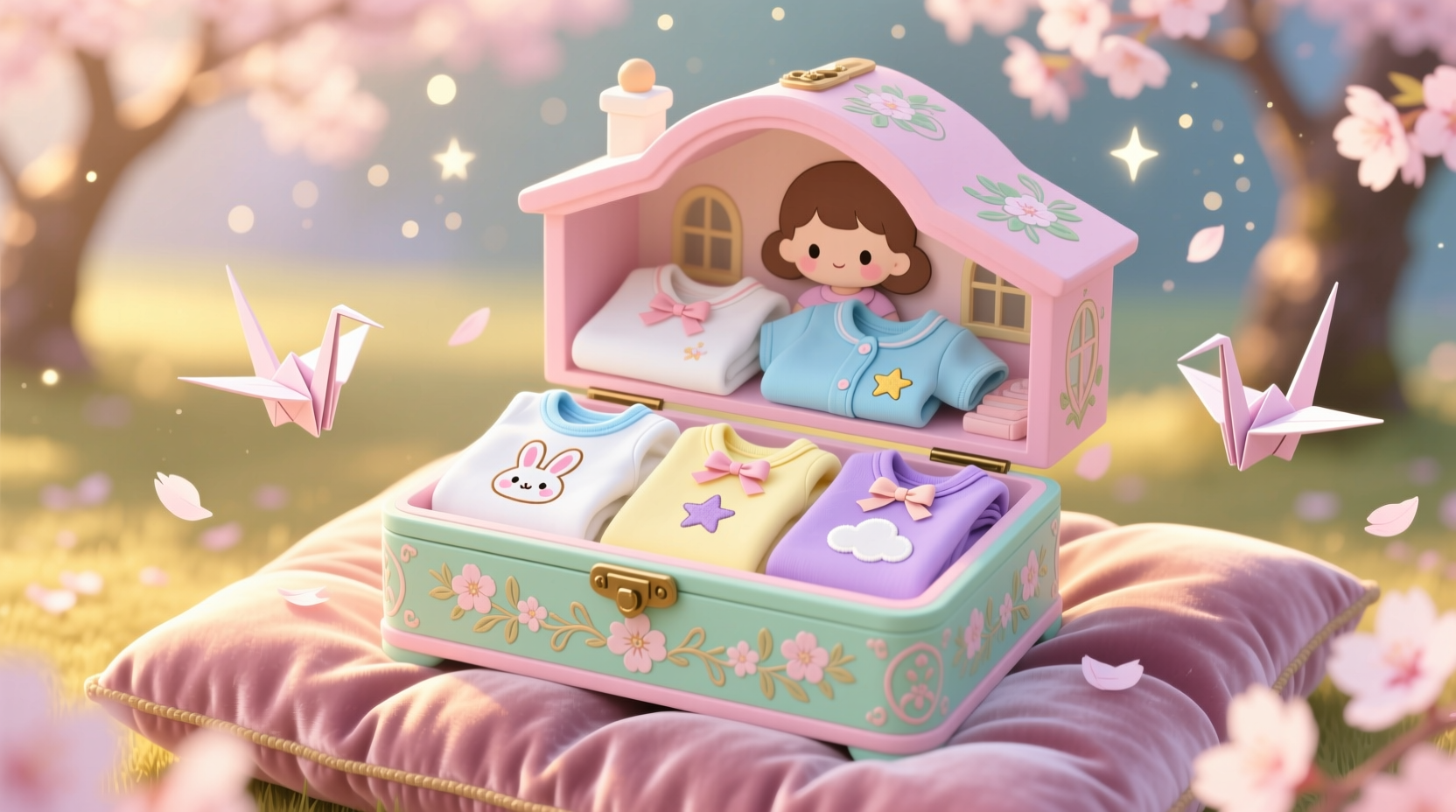 store your babys onesies in an ornament box