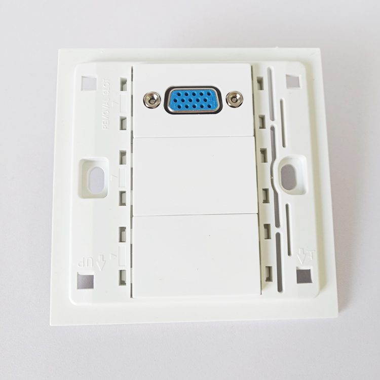 Angled VGA Wall Socket Wall Face Plate JBFP20 - Face Plate CN;ZHE CE ROHS ISO9001 White Telecommunication