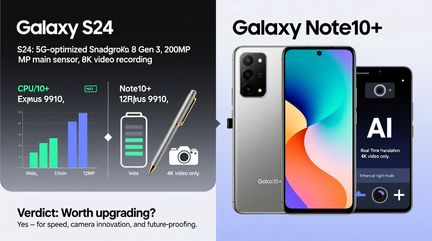 is the galaxy s24 really worth upgrading from the note 10 plus what do you actually gain