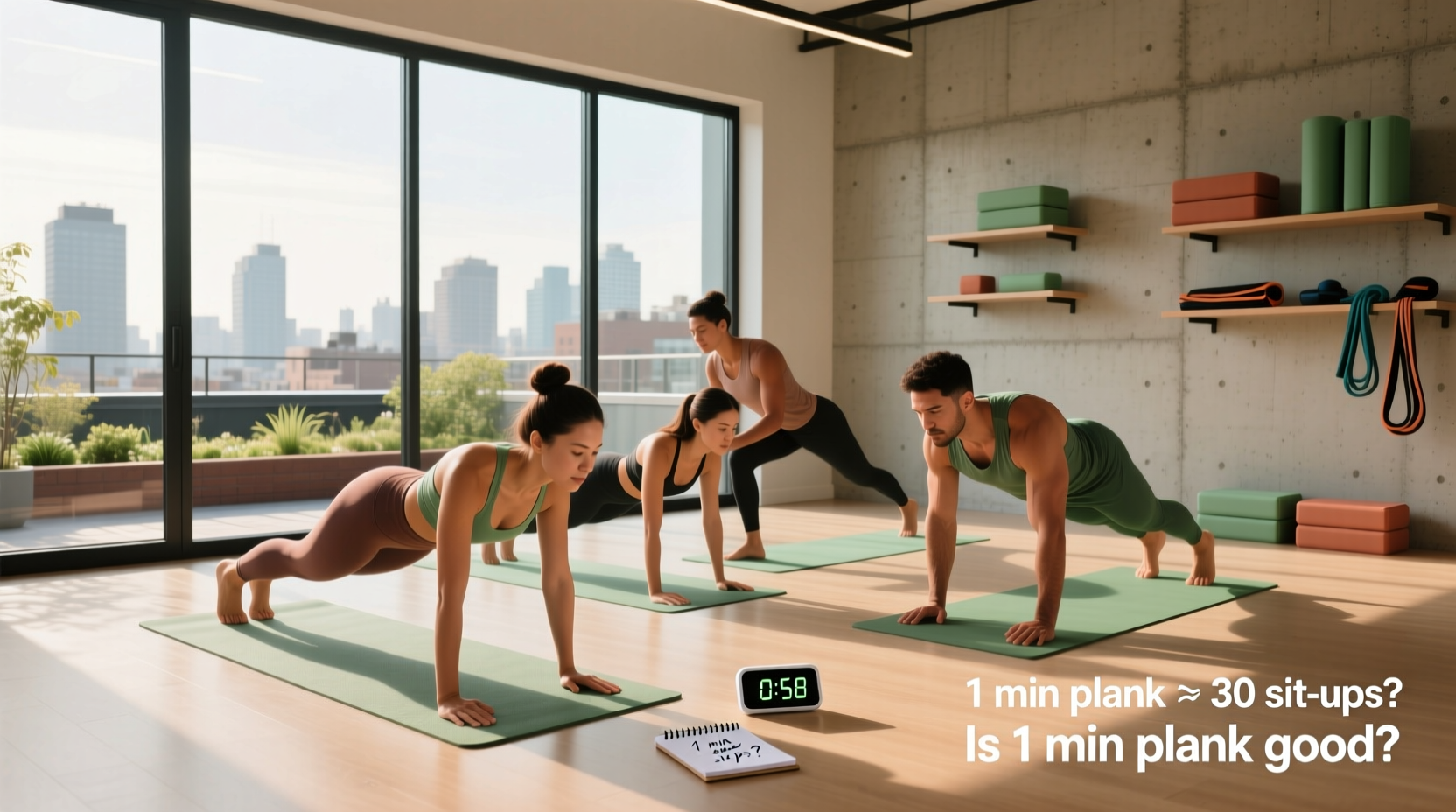 1 minute plank vs sit ups what it means