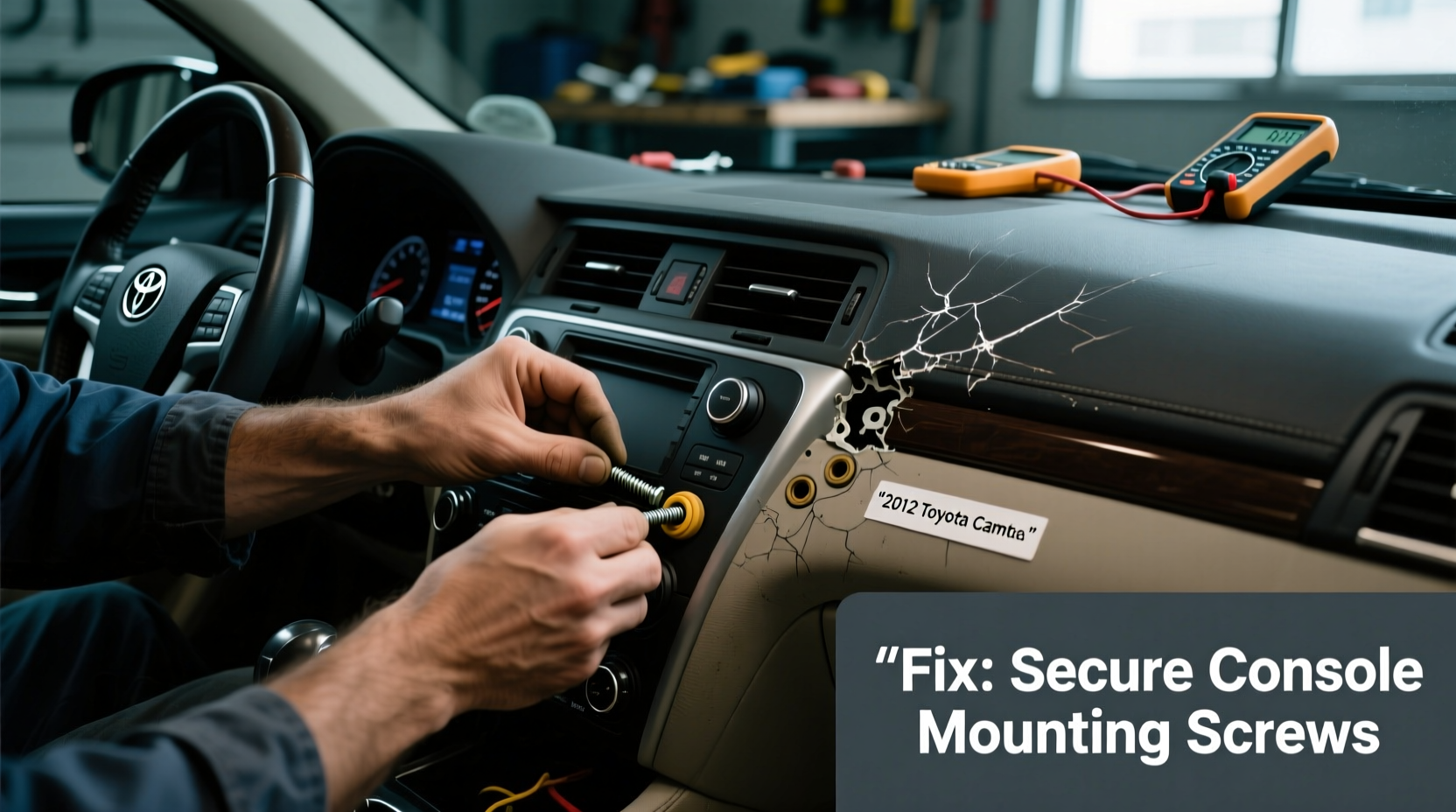 2012 camry dashboard rattle fix