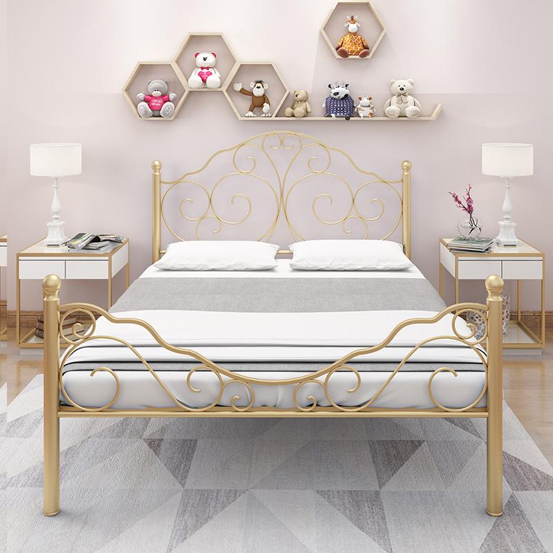 European minimalist fashion wrought iron metal bed frame