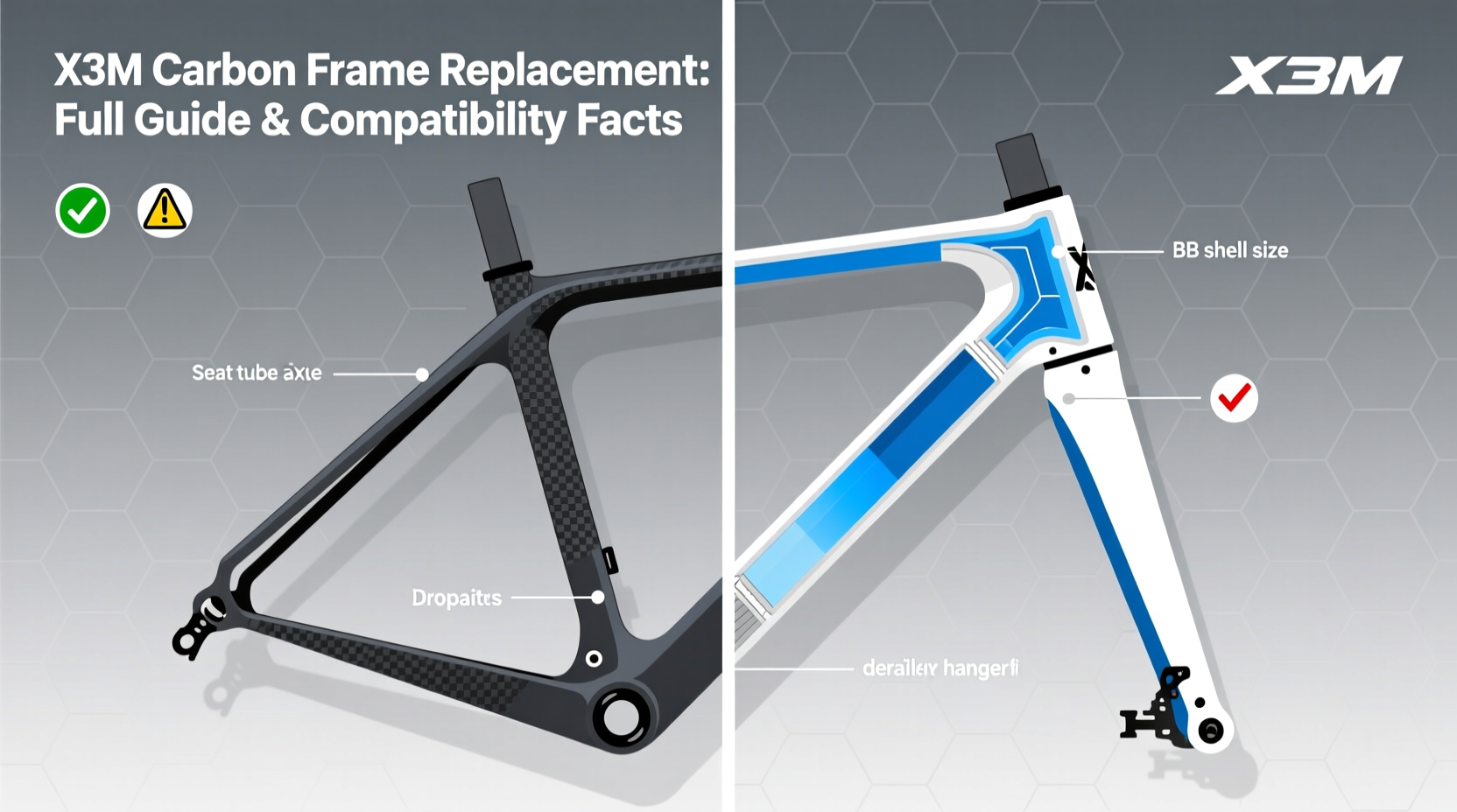 x3m carbon frame replacement