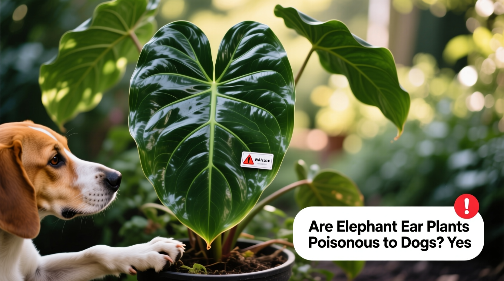 are elephant ear plants poisonous to dogs