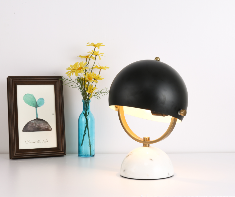 Nordic style personalized desk lamp modern minimalist marble base living room hotel apartment table lamp