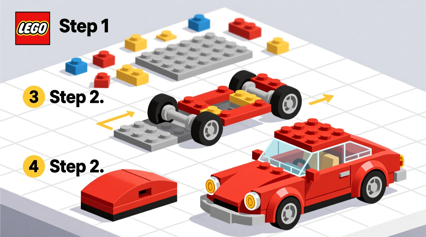 how to build a car in lego