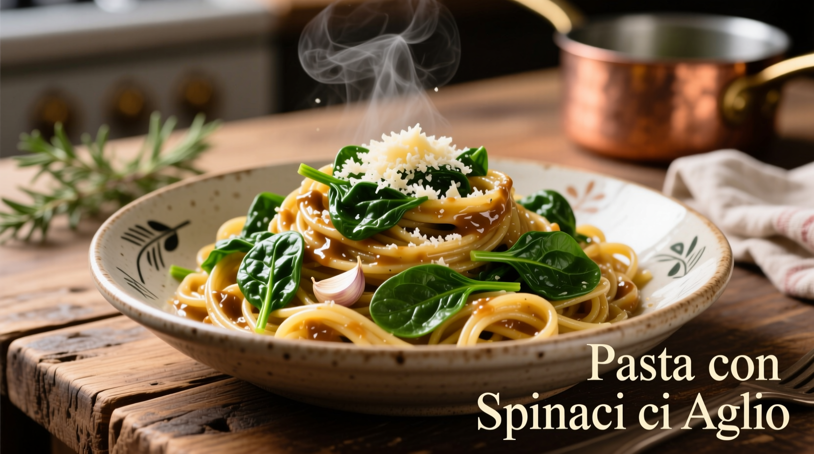 Perfect Pasta with Spinach and Garlic Recipe in 20 Minutes
