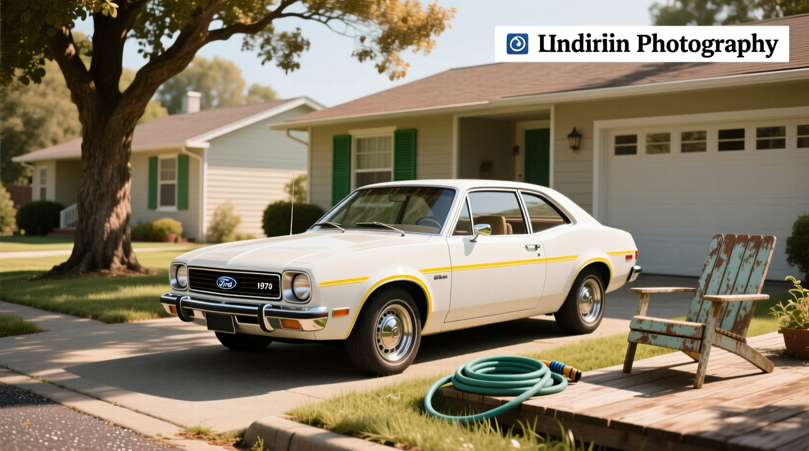 1974 Ford Pinto hatchback parked on residential street