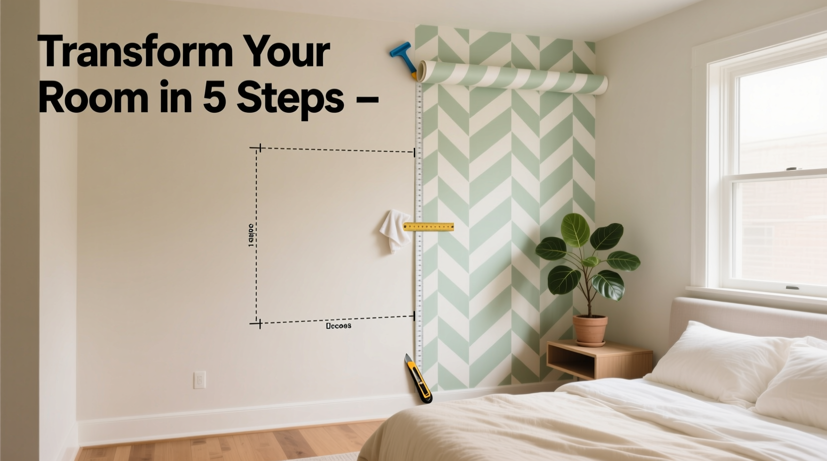 transform your bedroom a step by step guide to updating with peel and stick wallpaper