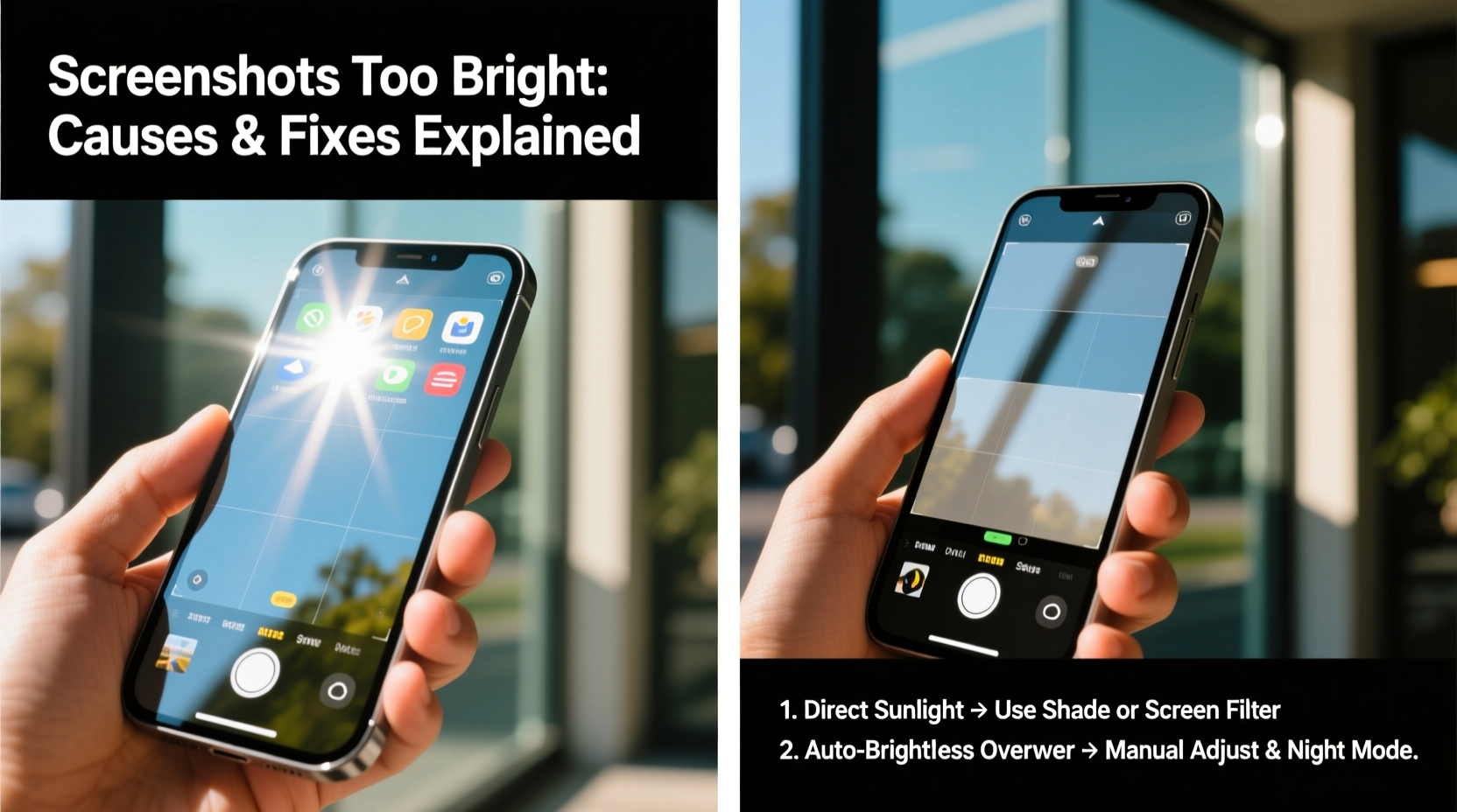screenshots too bright causes and fixes explained