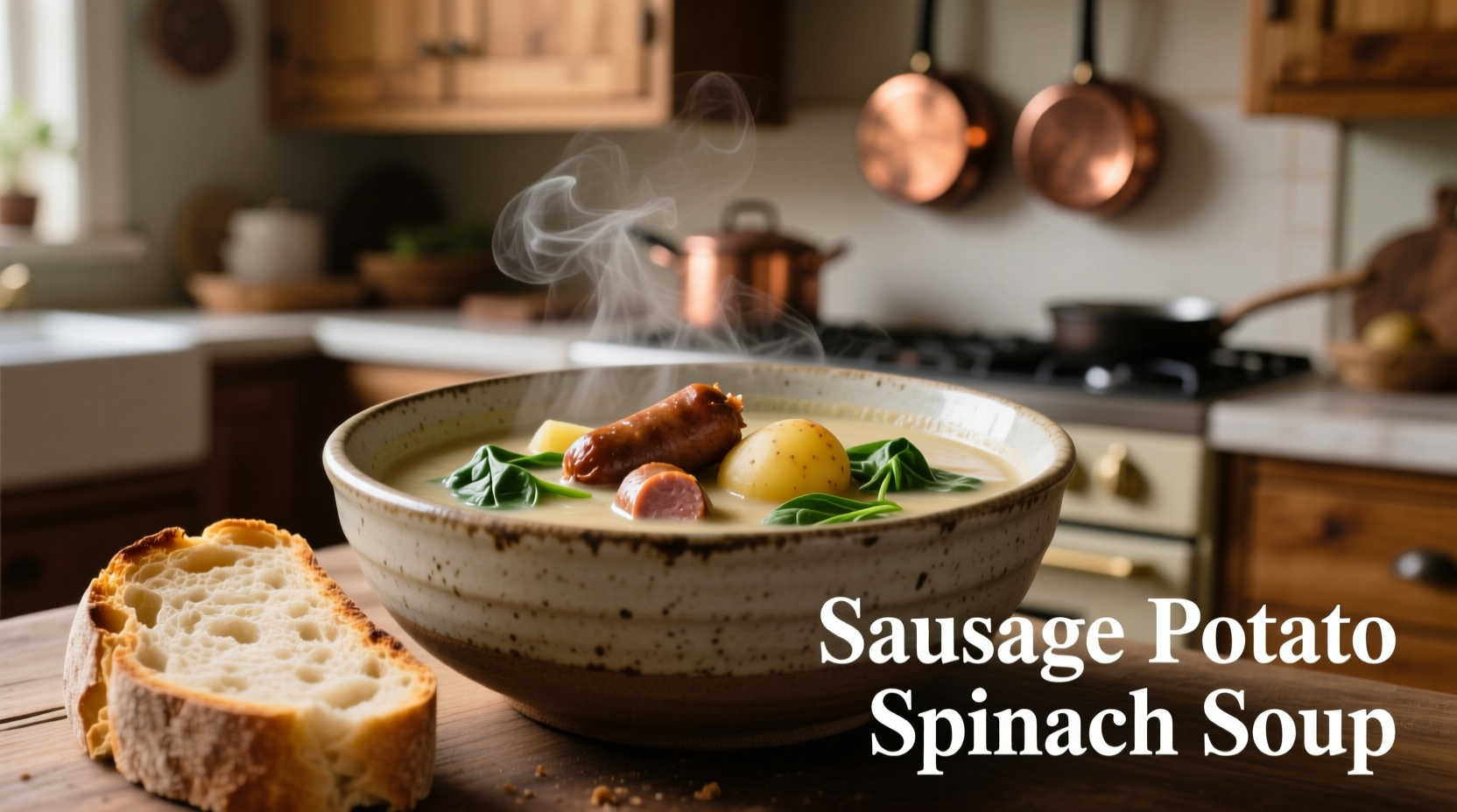 Perfect Sausage Potato Spinach Soup Recipe in 45 Minutes