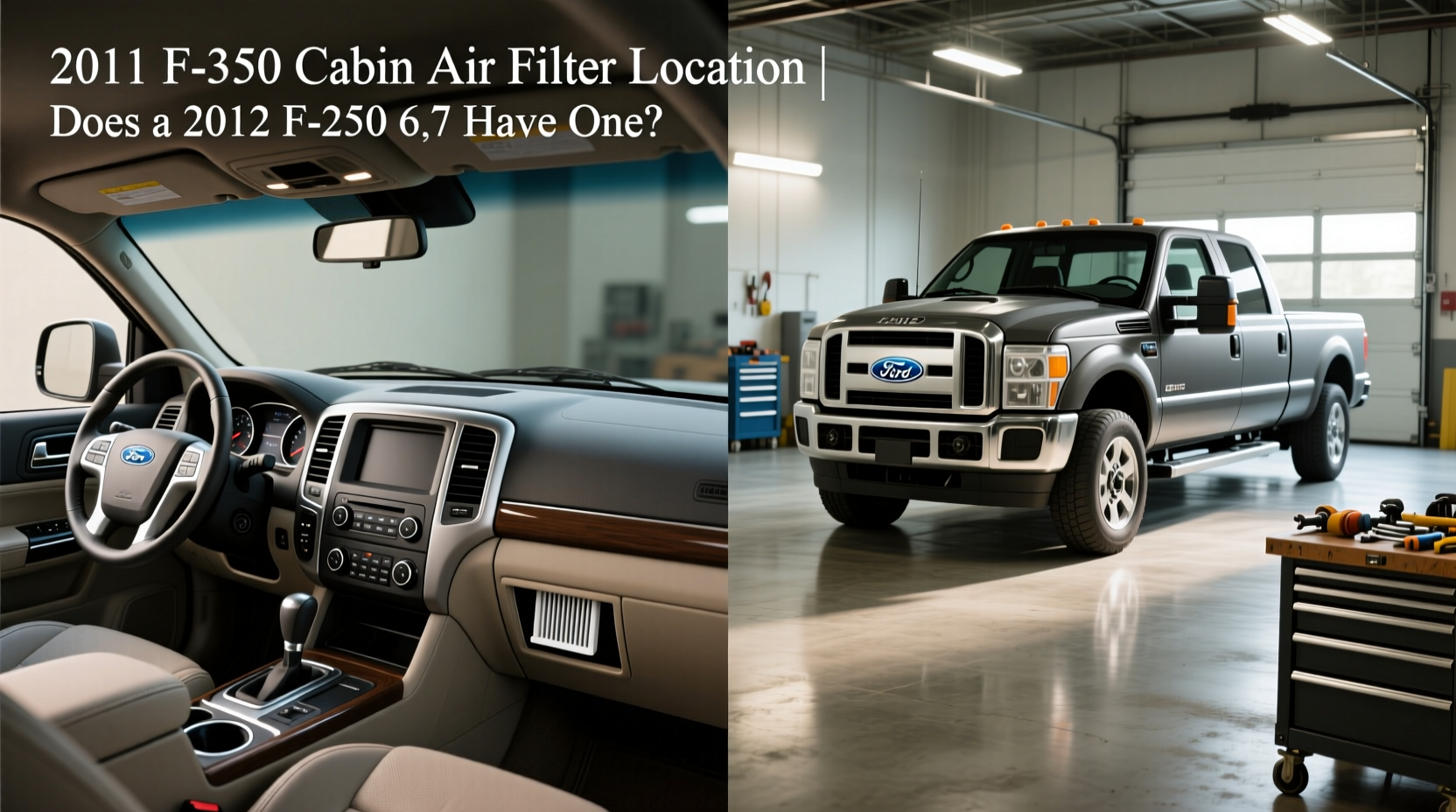 Cabin Air Filter Location Guide for 2011 F350 & 2012 F250
