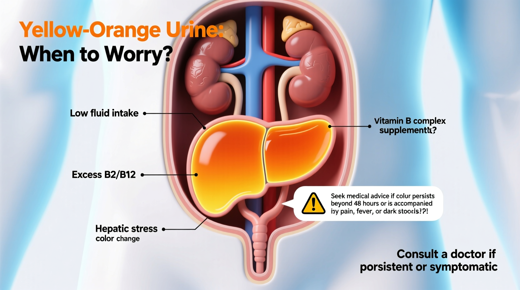 why is my pee yellow orange urine color causes when to worry