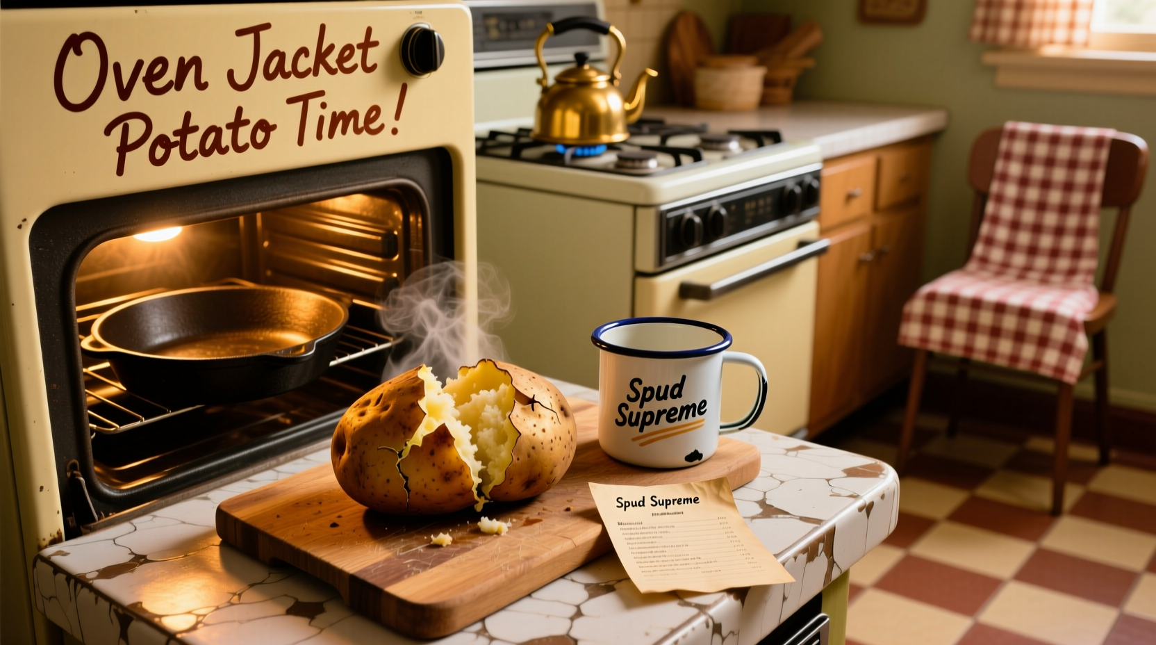 oven jacket potato time