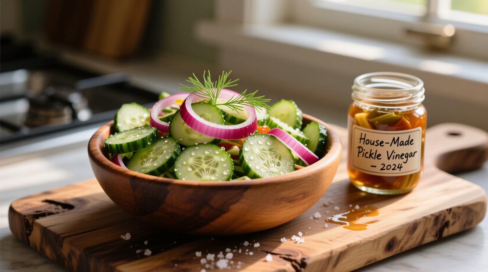 cucumber onion and vinegar salad