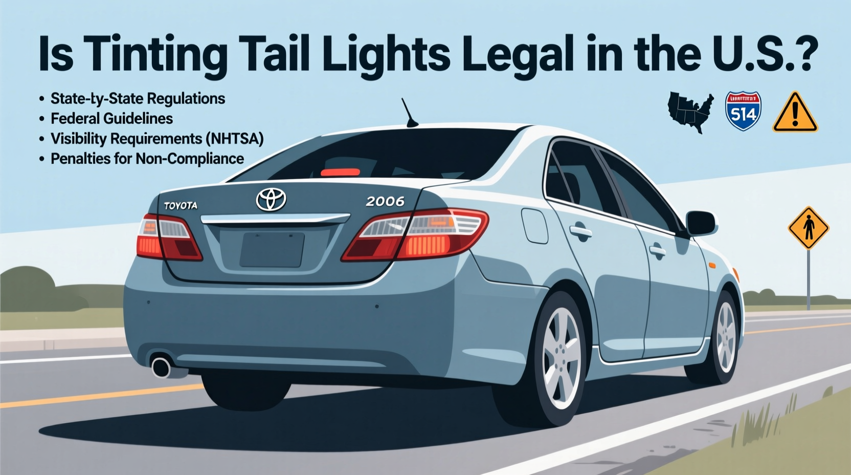 camry 2006 tail light tint legality