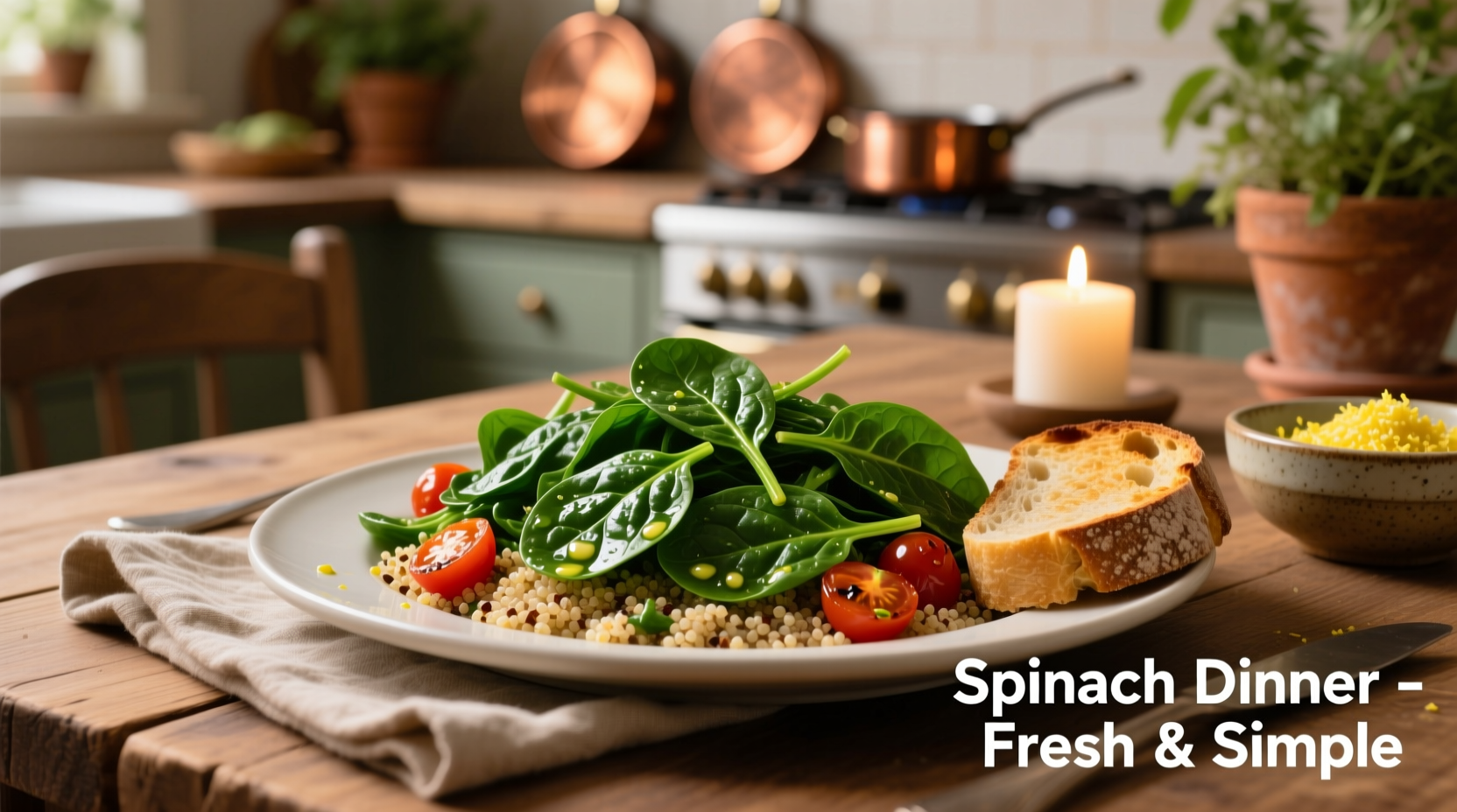 Spinach Dinner: 3 Quick Nutrient-Packed Recipes Ready in 30 Min