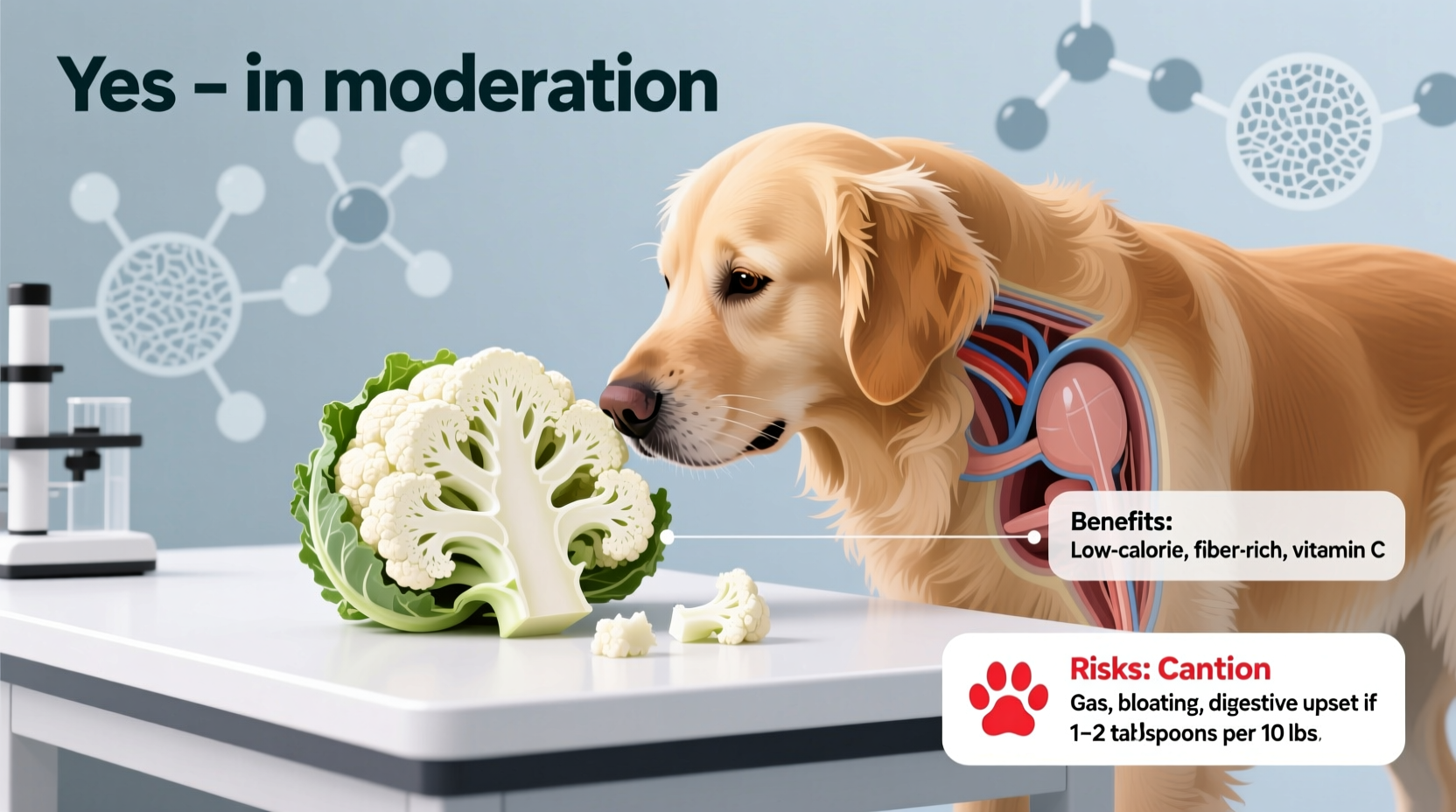 can dogs eat raw cauliflower