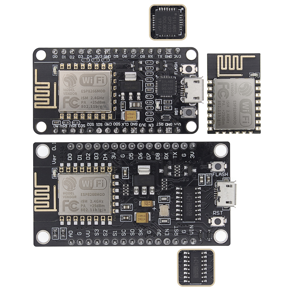 Wireless module CH340/CP2102 NodeMcu V3 V2 Lua WIFI Internet of Things development board based ESP8266 ESP-12E with pcb Antenna