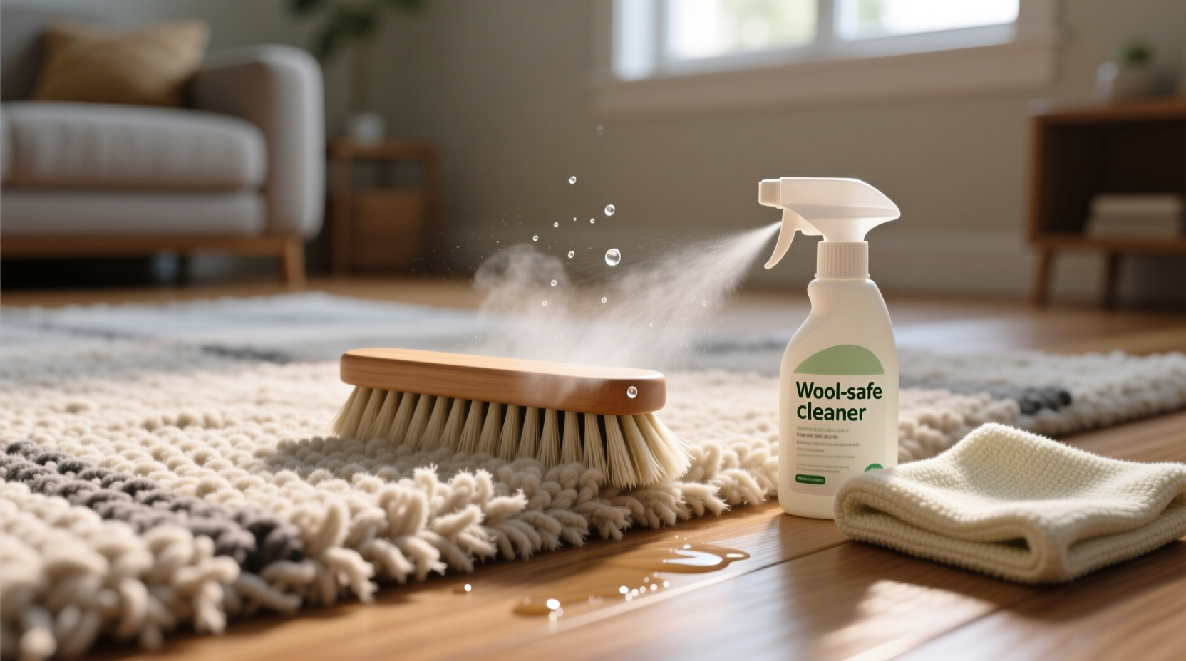 how to clean a wool rug