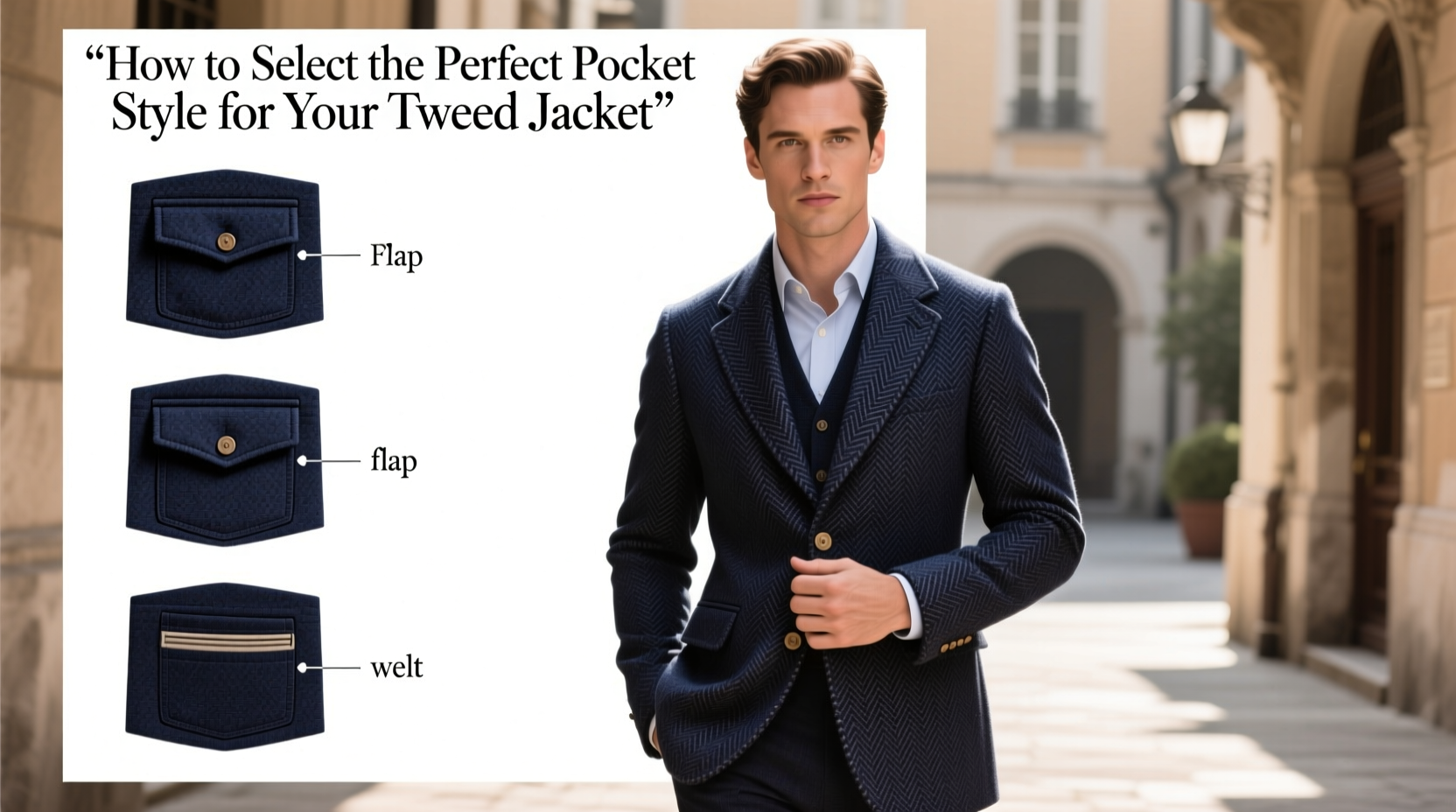 how to select the perfect pocket style for your tweed jacket a practical guide