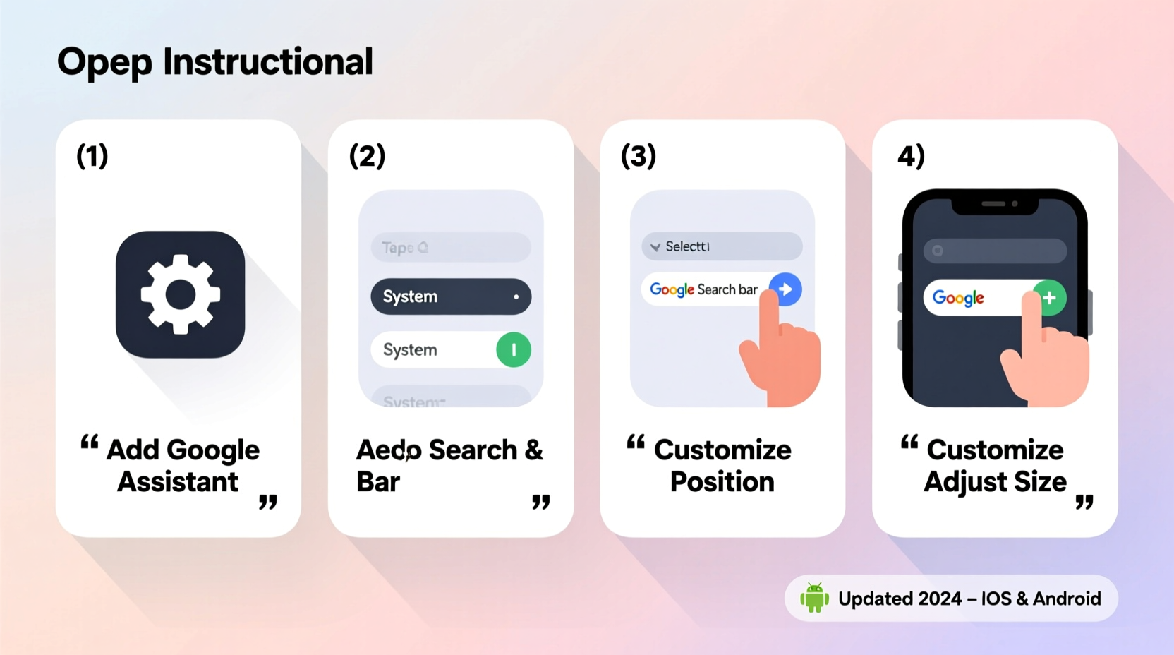 simple steps to add and customize the google search bar on your device