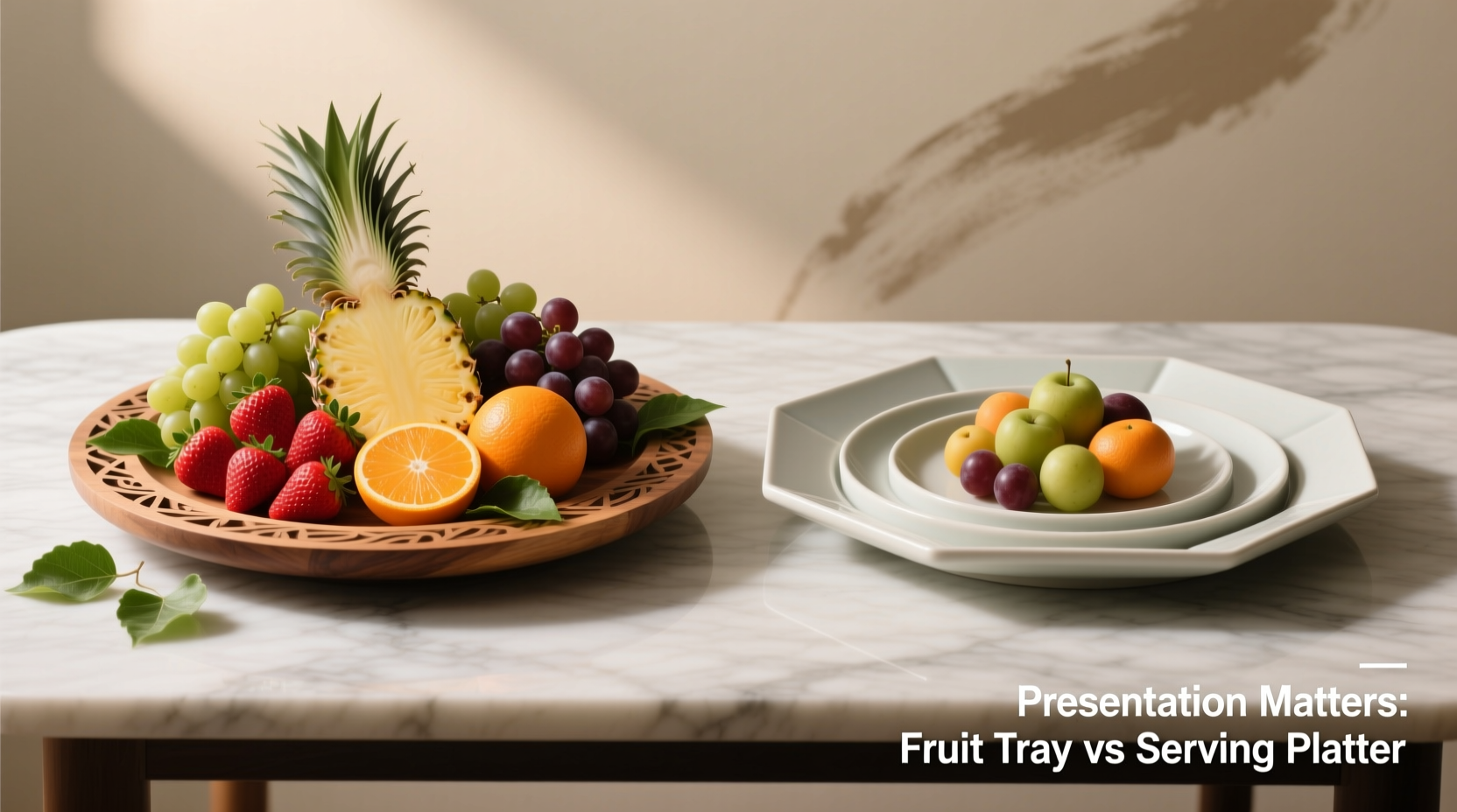 fruit tray vs serving platter does presentation really matter or are they the same thing