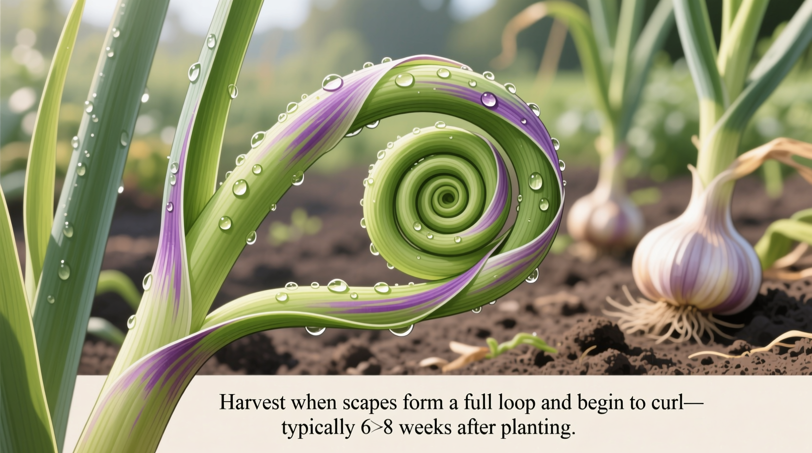 when to pick garlic scapes