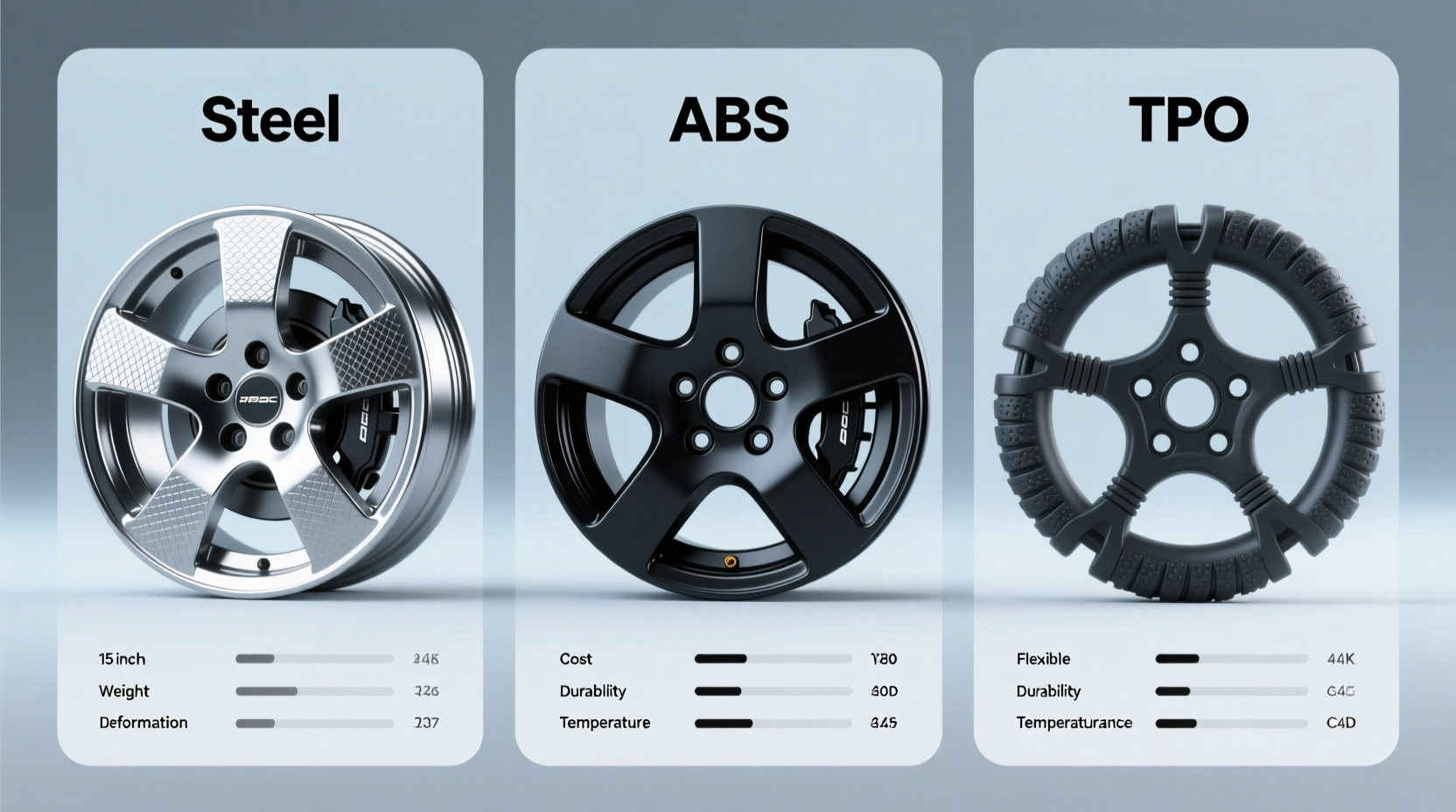15 inch wheel covers material comparison