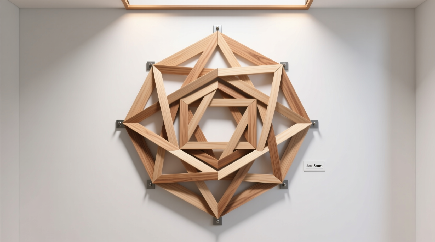 Geometric wall art project using basswood strips