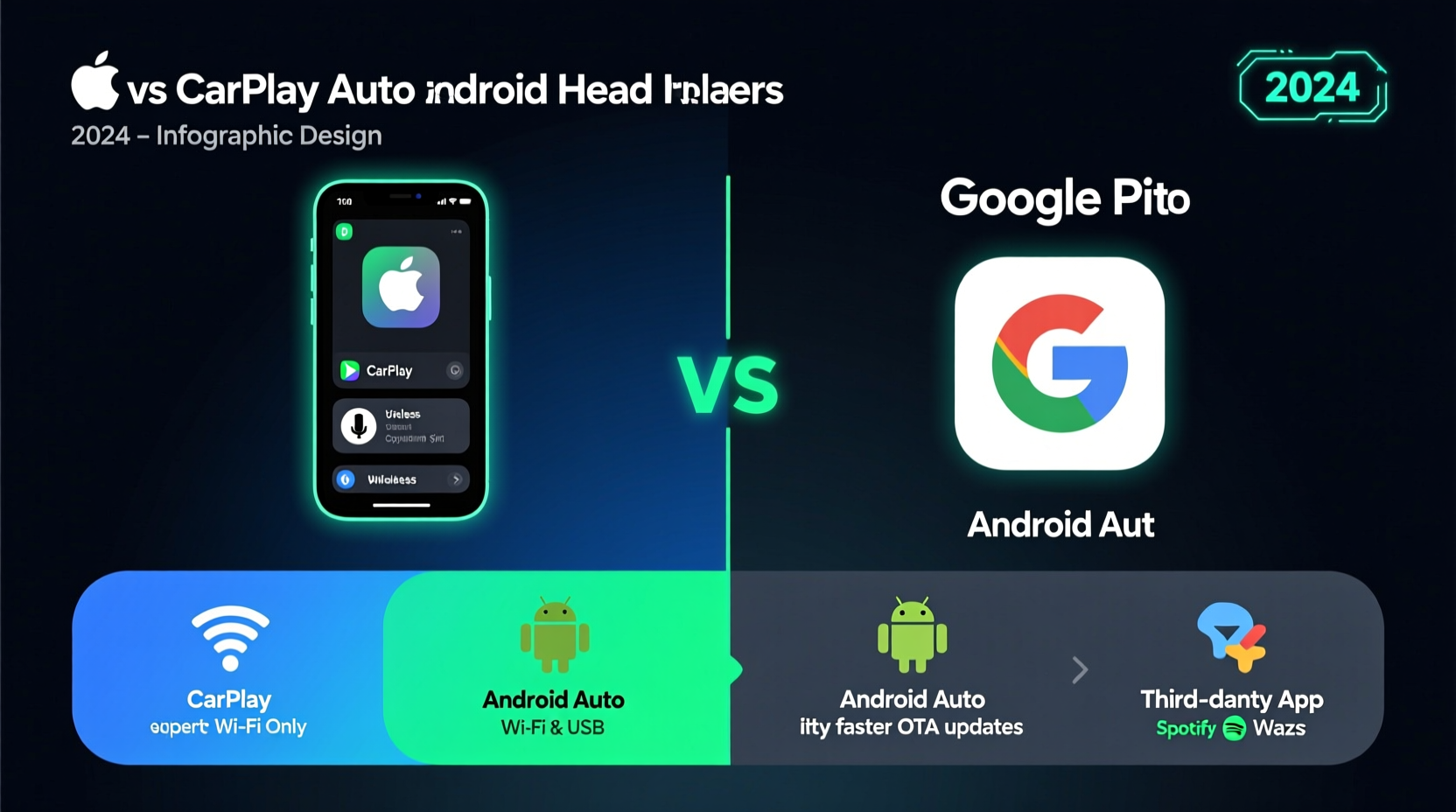 CarPlay vs Android Auto Head Units: Key Differences in 2024
