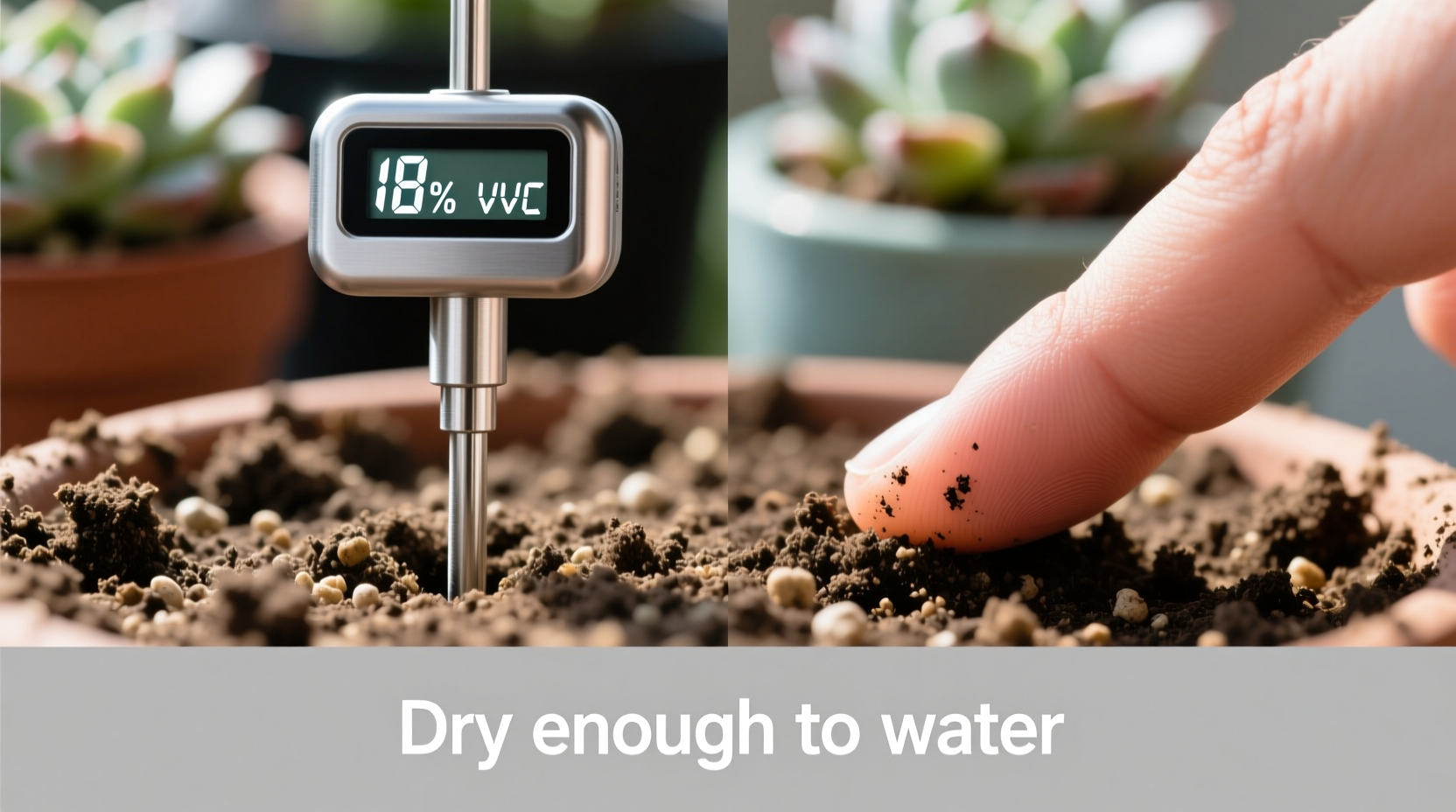Soil Moisture Sensor vs Finger Test for Succulents
