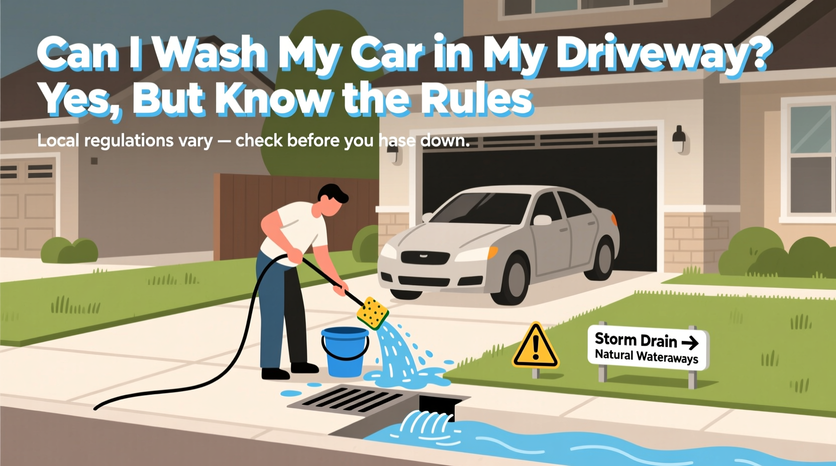 can i wash my car in my driveway