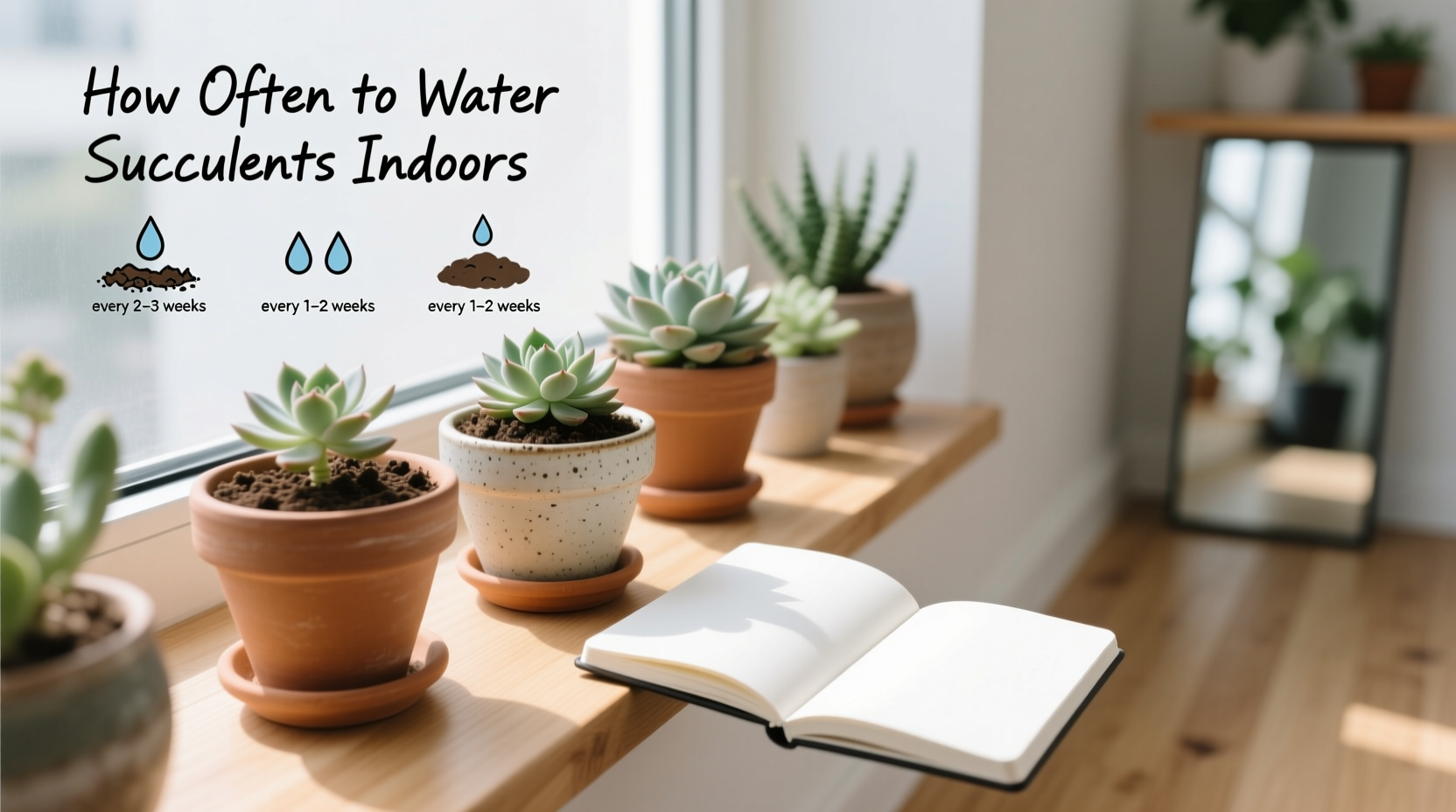 how often to water succulents indoor