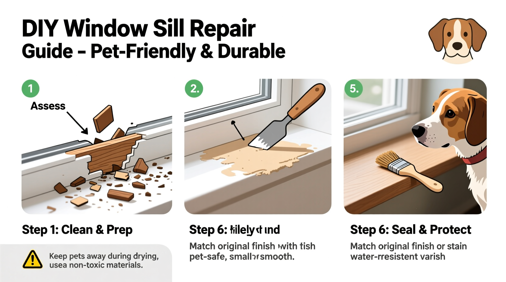 how to fix a dog cheated window sill step by step repair guide for pet owners