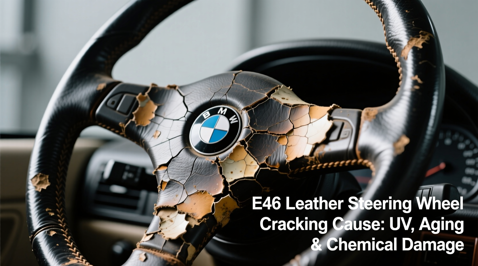 e46 leather steering wheel cracking cause