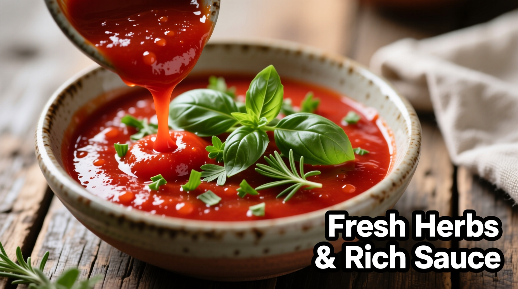 tomato sauce with fresh herbs