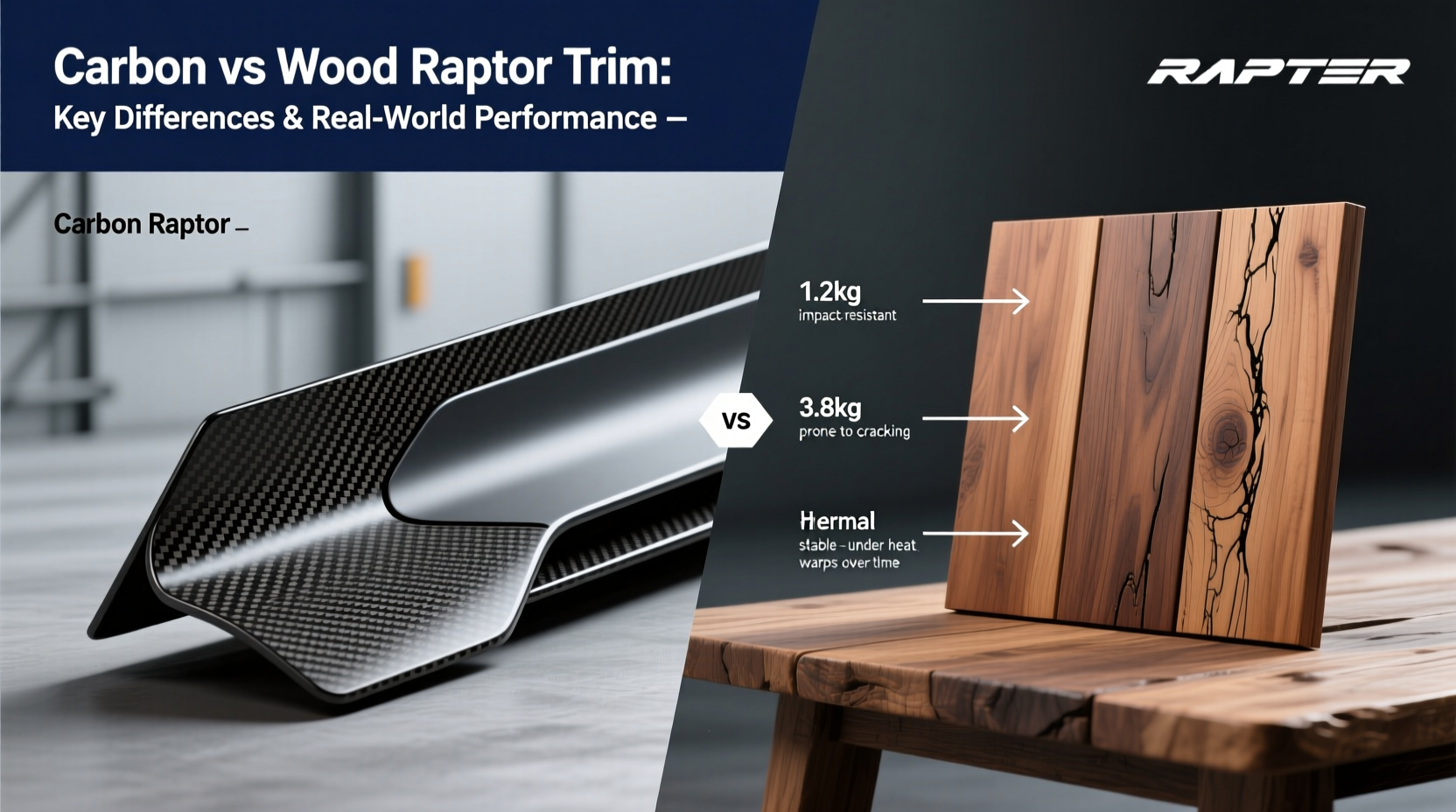 carbon vs wood raptor trim