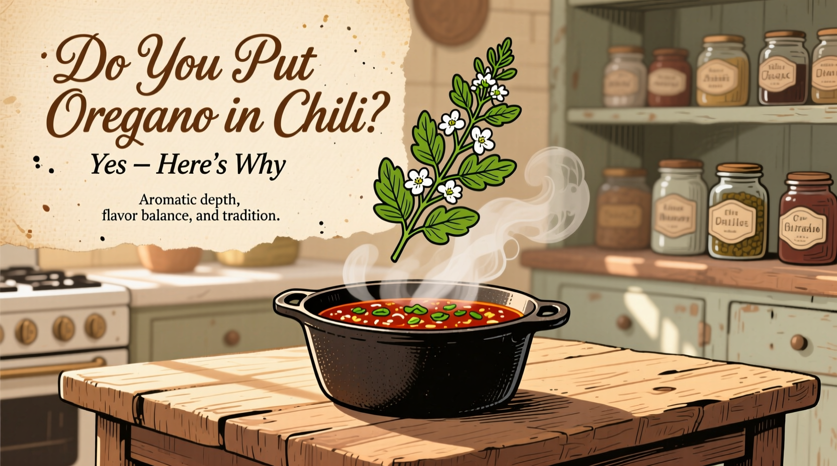 do you put oregano in chili