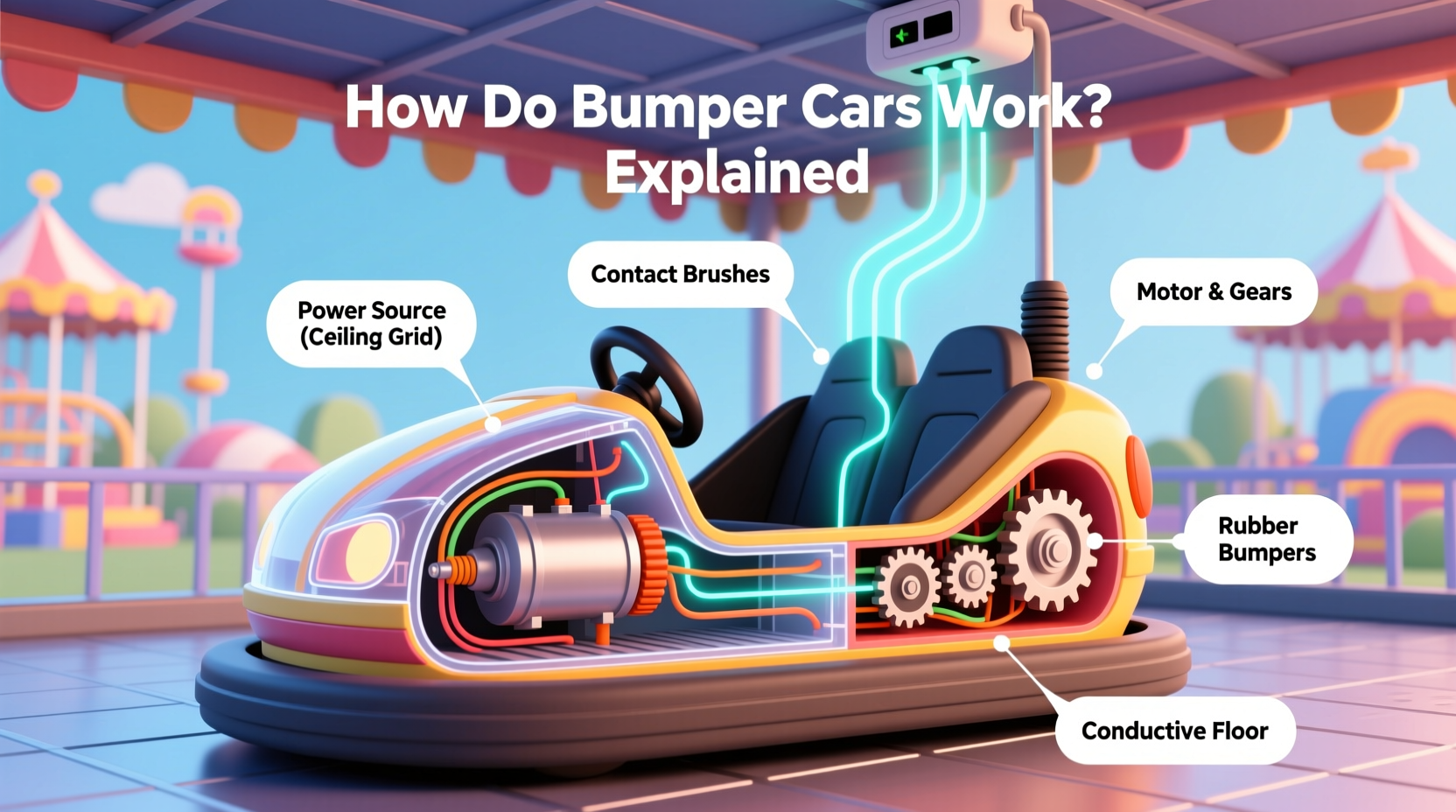 how does a bumper car work