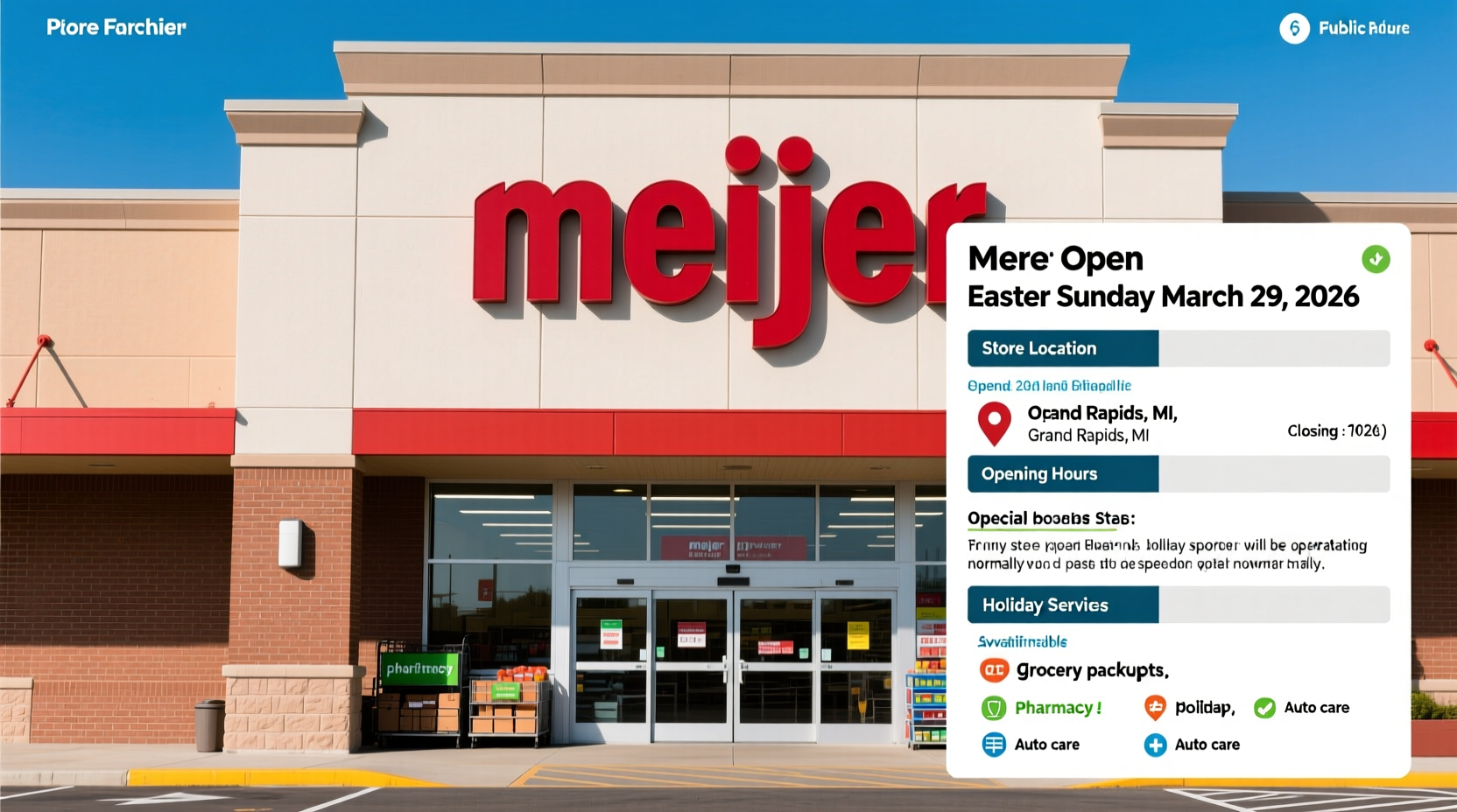 is meijer open easter sunday 2026