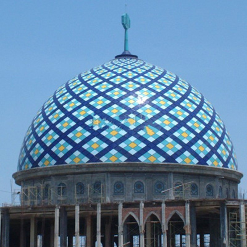 定制的钢结构制造清真寺圆顶伊斯兰圆顶黄铜大月亮外清真寺圆顶清真寺