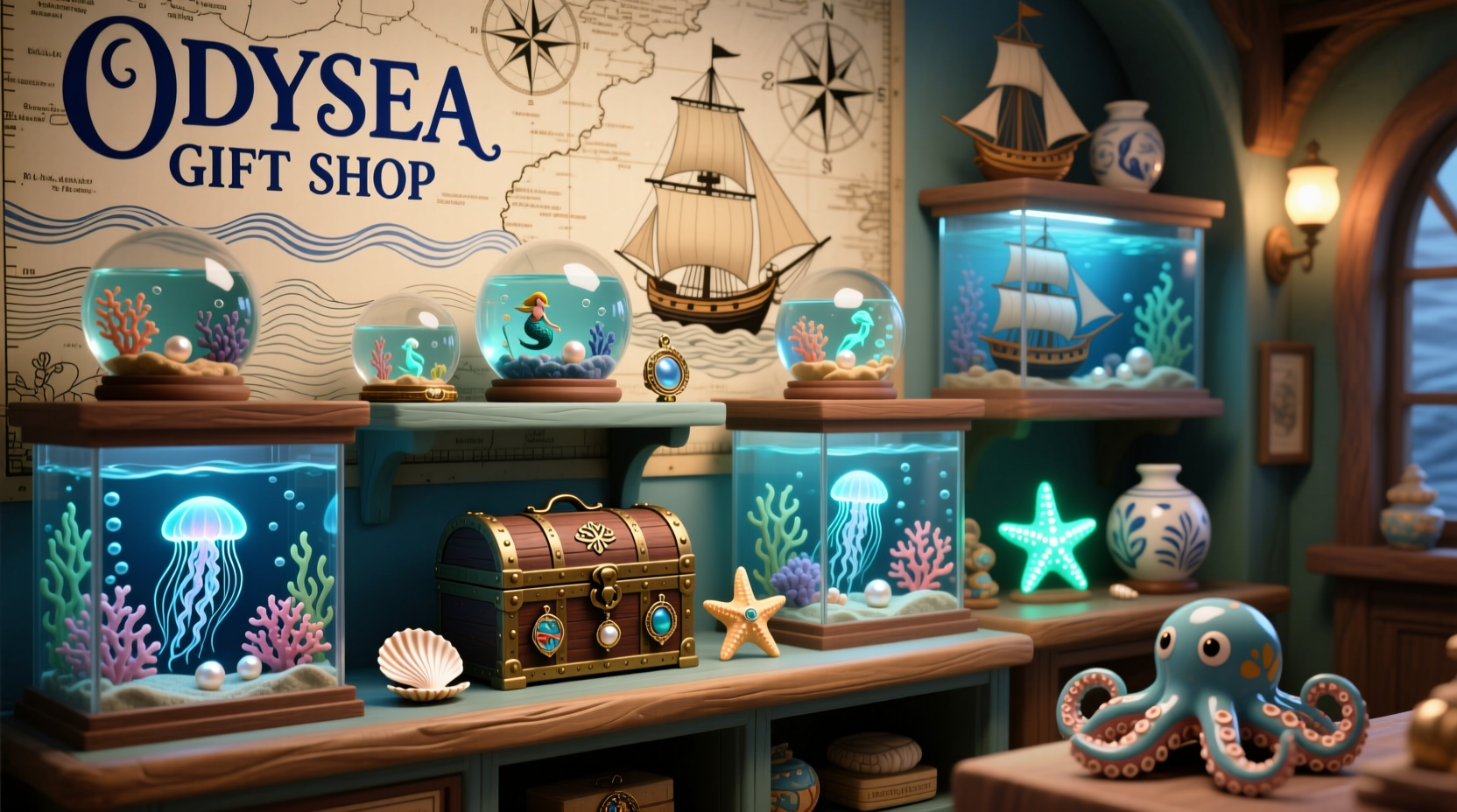 odysea gift shop unique aquarium souvenirs ocean treasures
