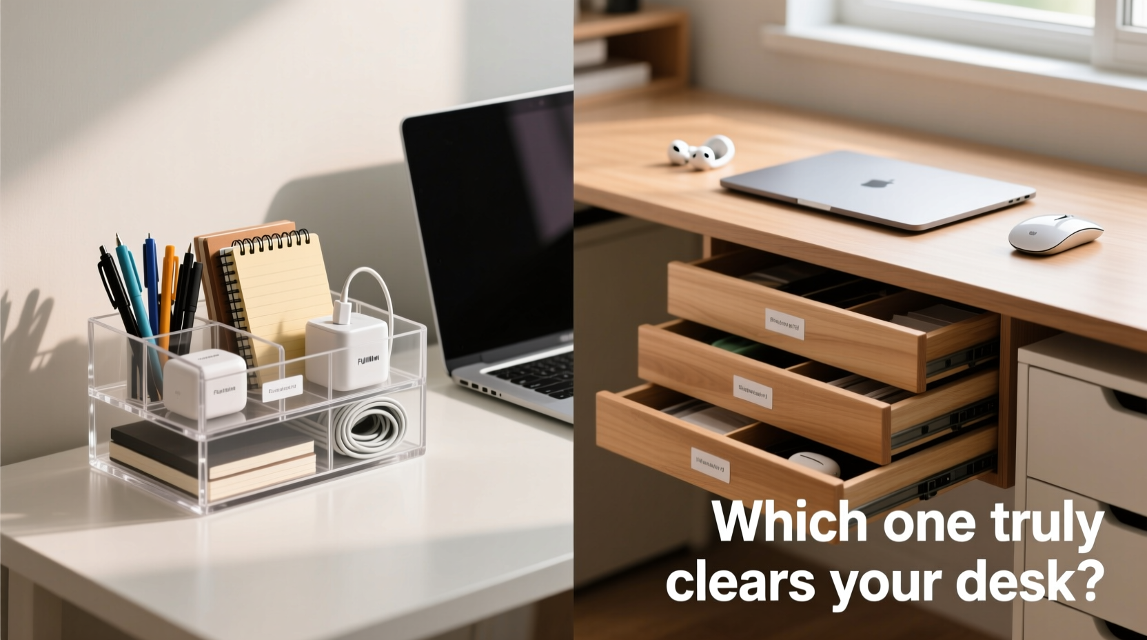 desktop storage box vs drawer organizer which one actually makes your desk less chaotic