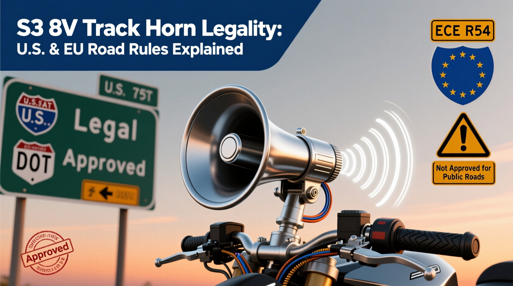 s3 8v horn track legality