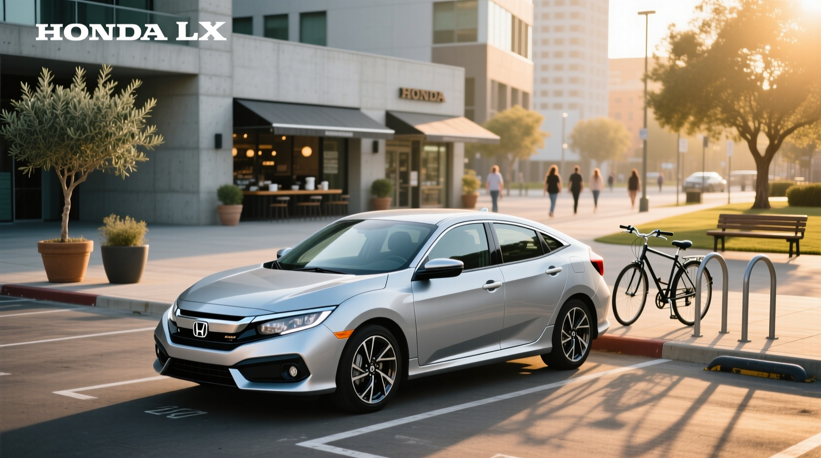 2019 Honda Civic LX Hatchback in urban setting
