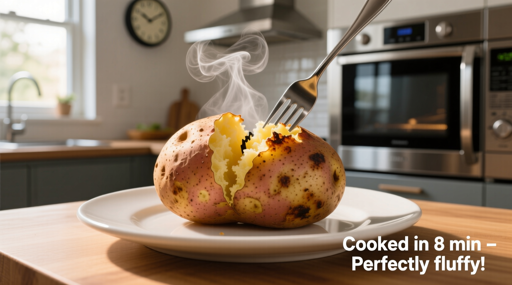 cooking a jacket potato in a microwave