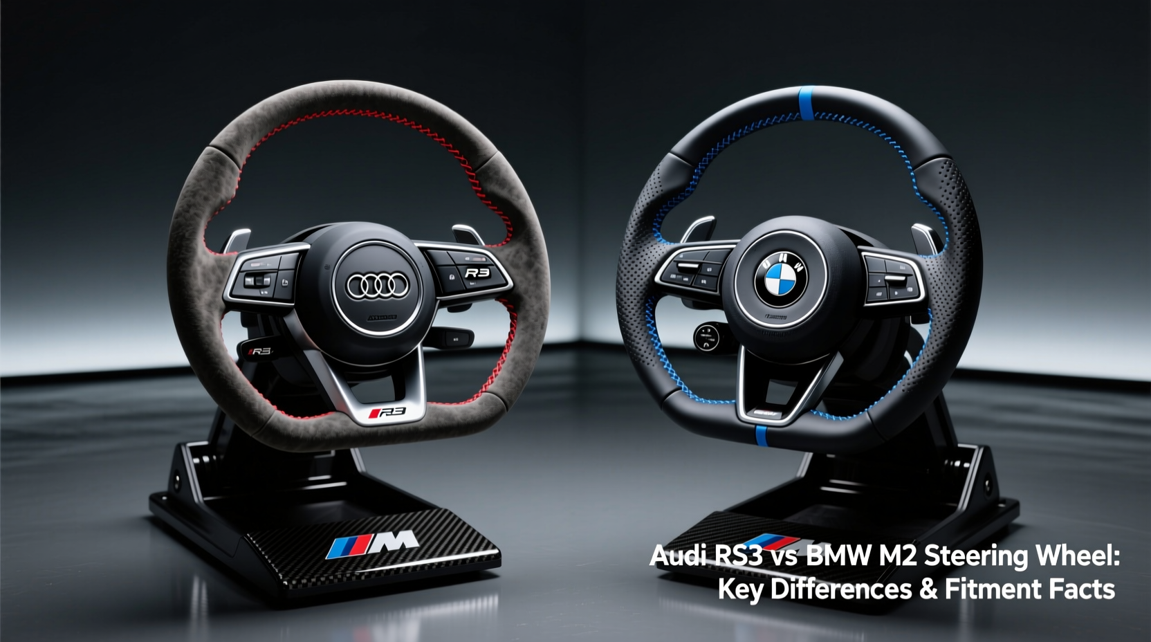 audi rs3 vs bmw m2 steering wheel
